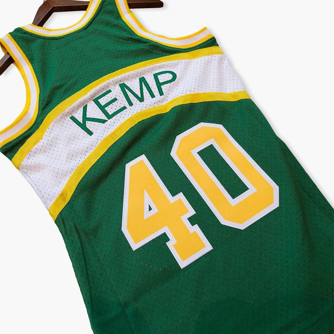 Seattle SuperSonics Shawn Kemp 1994 Green Swingman Jersey - Image 5