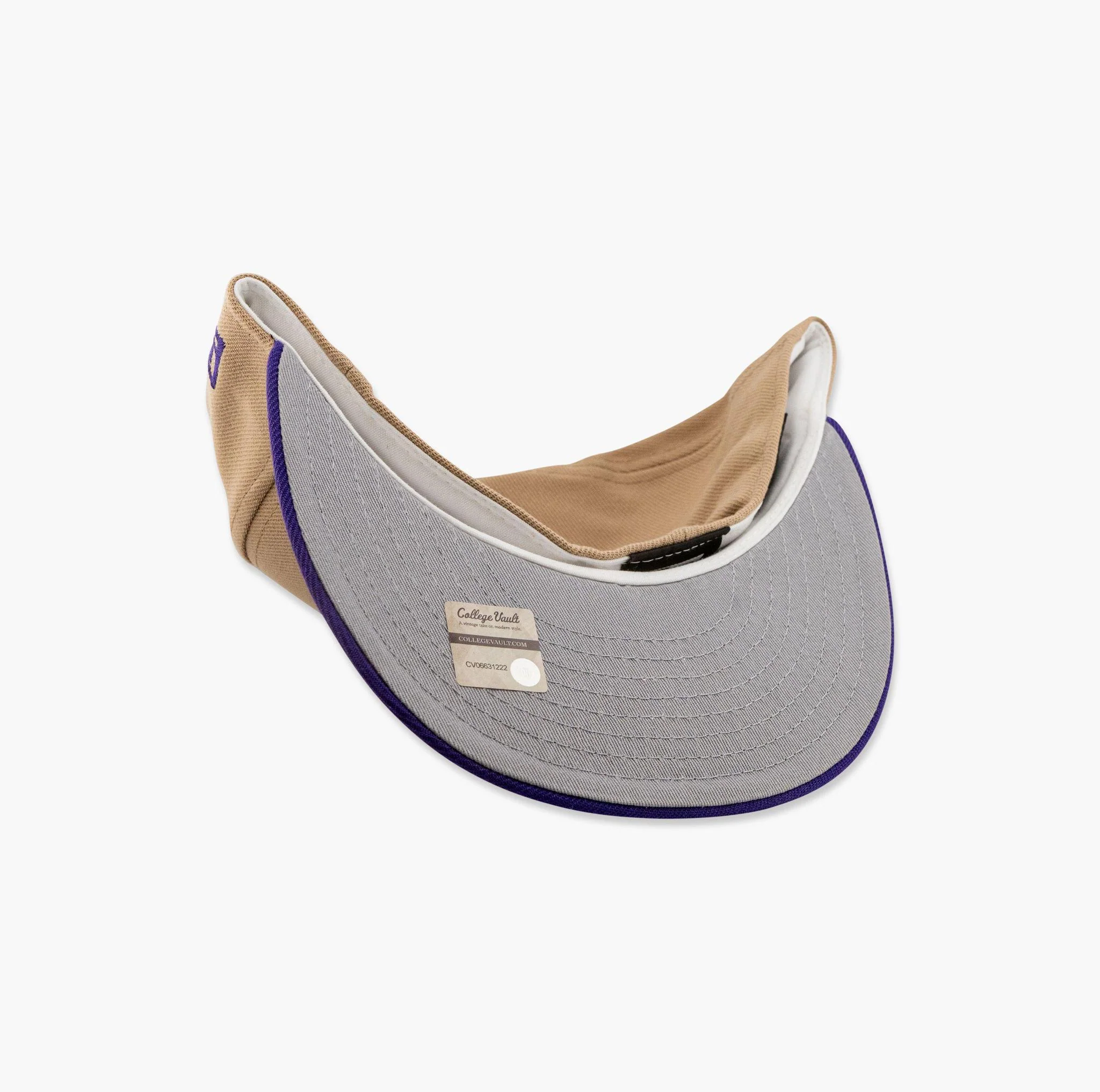 Washington Huskies Tan/Purple Classic Throwback Fitted Hat - Image 4